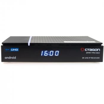 OCTAGON SPIRIT PRO MAX 8K UHD HDR10+ ANDROID TV OTT MEDIA STREAMING BOX 5G WiFi BLUETOOTH FERNBEDIENUNG